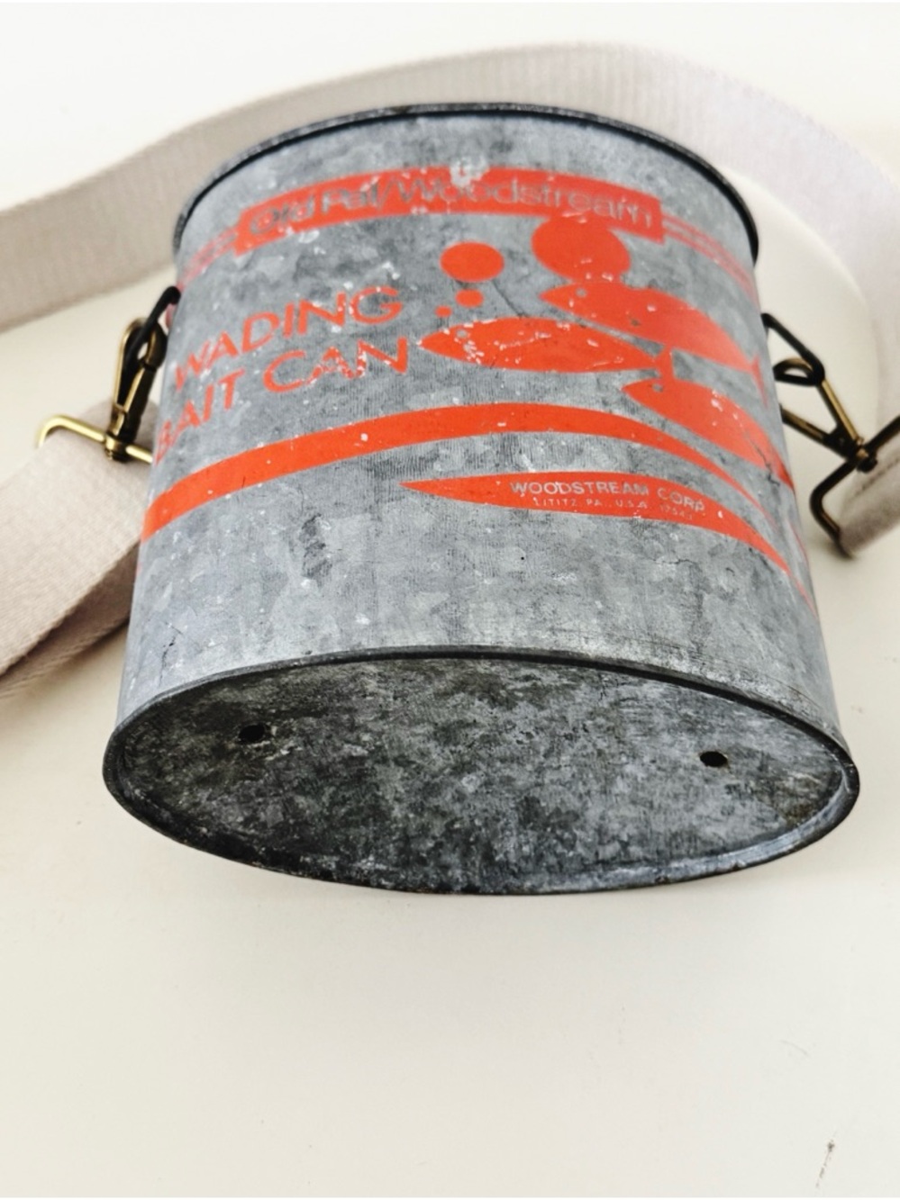 Vintage Old Pal Metal Wading Bait Can Crossbody / Circa 1950’s - 1960’s - Picture 2 of 6